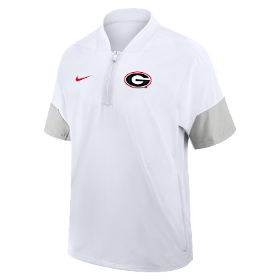 Georgia Sideline Coach Men's Nike College 1/2-Zip Short-Sleeve